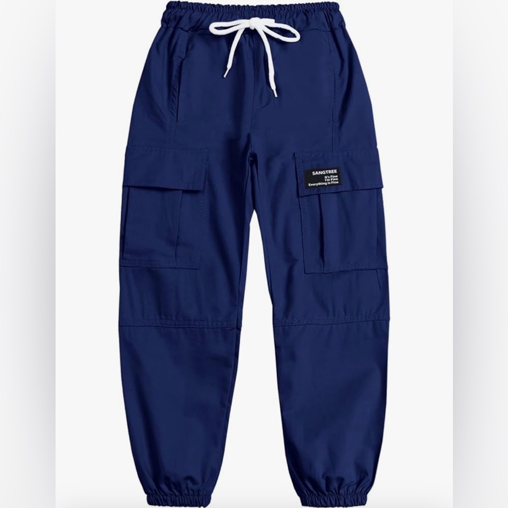 Women Drawstring Cargo Jogger Pants by Sangtree Size Medium NWOT